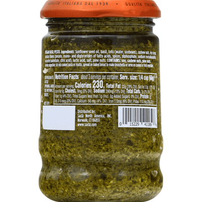 Sacla Vegan Basil Pesto, 6.7 oz Sauces & Condiments Sacla 