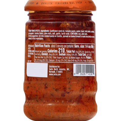 Sacla Vegan Tomato Pesto, 6.7 oz Sauces & Condiments Sacla 