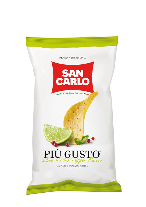 San Carlo Lime and Pink Pepper Potato Chips, 150g Sweets & Snacks San Carlo 