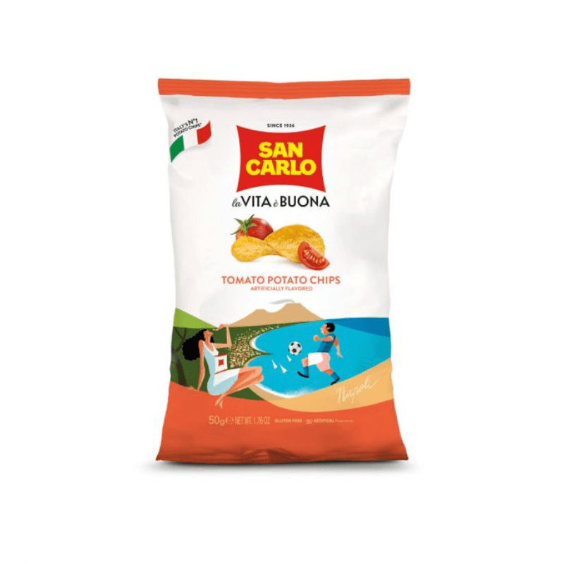 San Carlo Tomato Potato Chips, 1.76 oz | 50g Sweets & Snacks San Carlo 