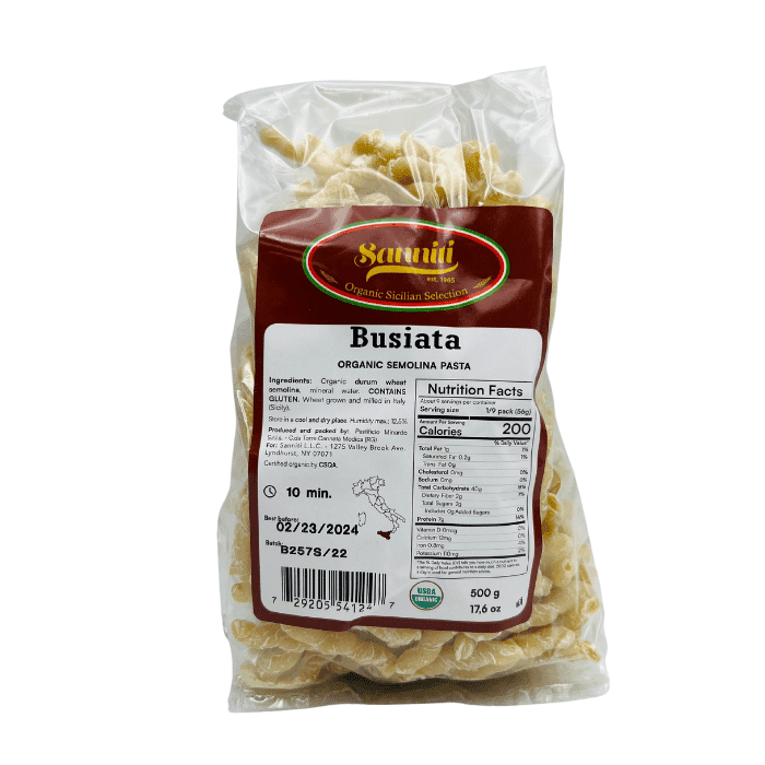 Sanniti Busiata Organic Pasta, 17.6 oz Pasta & Dry Goods Sanniti 