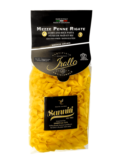 Sanniti by Irollo Gluten Free Mezze Penne Rigate, 17.6 oz Pasta & Dry Goods Sanniti 
