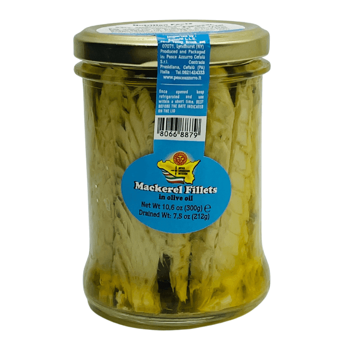 Sanniti by Pesce Azzurro Mackerel Fillets in Olive Oil, 10.6 oz Seafood Sanniti 