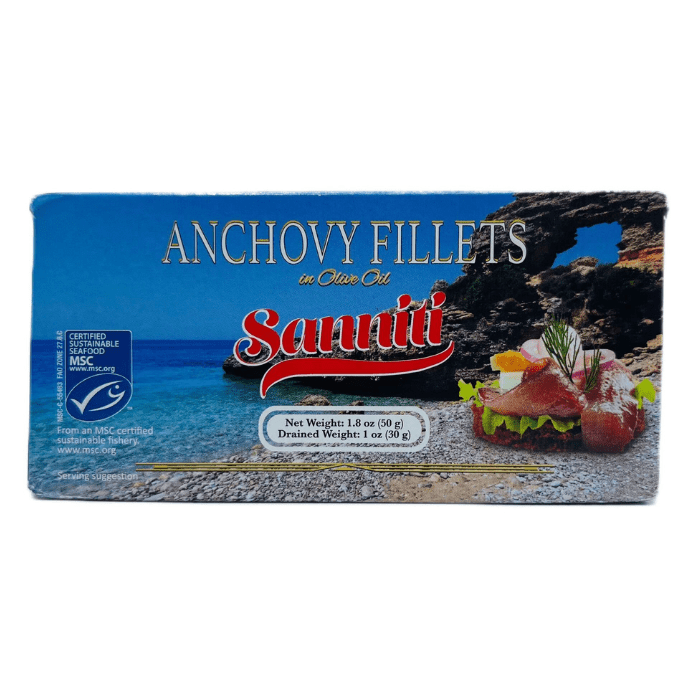 Sanniti Cantabrian Anchovy Fillets, 1.8 oz Seafood Sanniti 