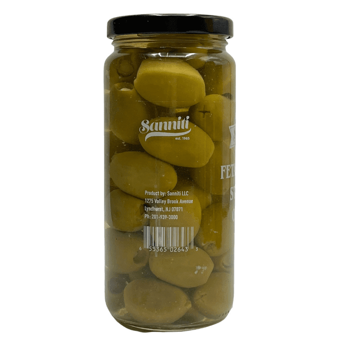 Sanniti Feta Cheese Stuffed Greek Olives, Net Weight 16 Oz - Drained ...