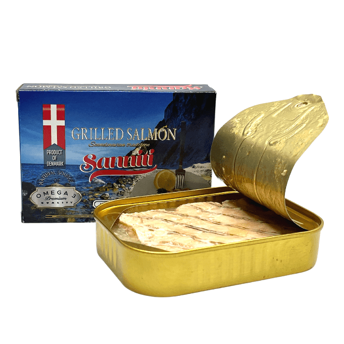 Sanniti Grilled Salmon Tins, 3.9 oz (110 g) Seafood Sanniti 