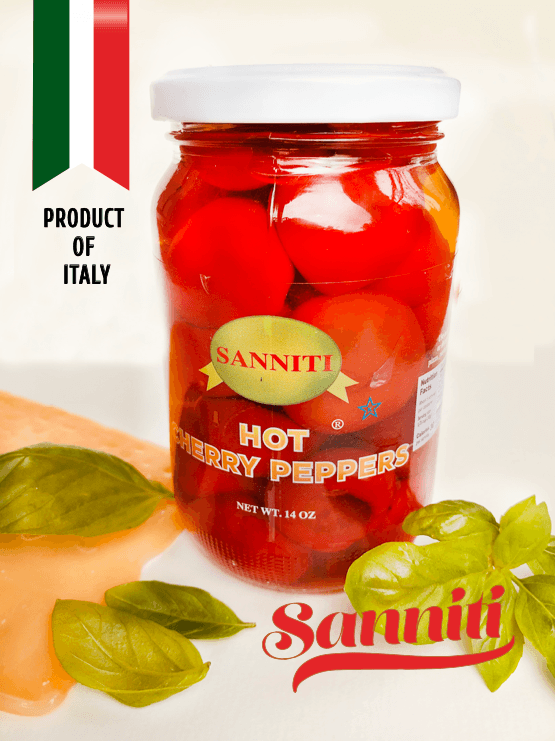Sanniti Hot Cherry Pepper, 14 oz Fruits & Veggies Sanniti 