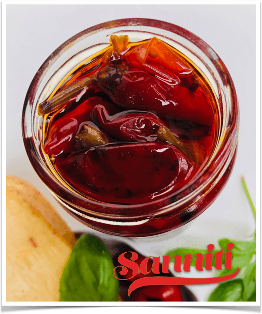 Sanniti Italian Calabrian Hot Long Chili Peppers - 10 oz Fruits & Veggies Sanniti 