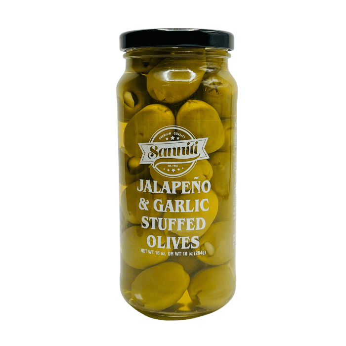 Sanniti Jalapeno & Garlic Stuffed Olives,16 oz Olives & Capers Sanniti 