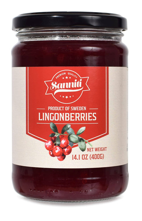 Sanniti Lingonberries Fruit Jam, 14.1 oz.
