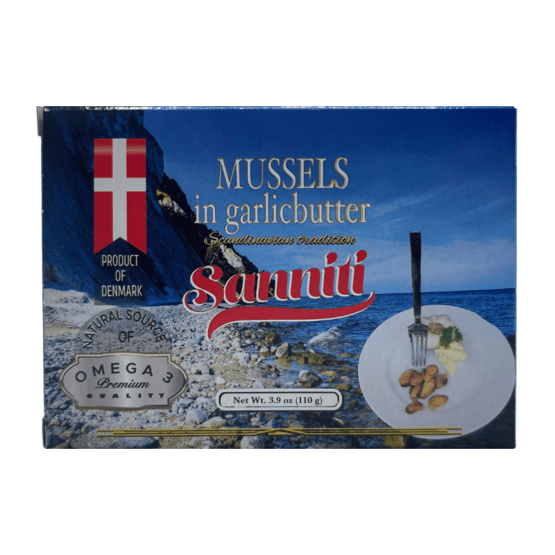 Sanniti Mussels in Garlic Butter, 3.9 oz Seafood Sanniti 