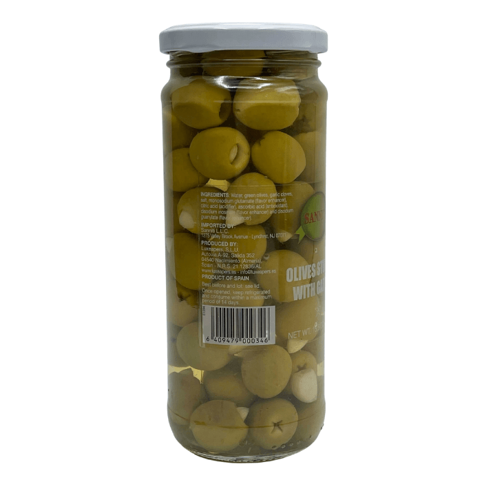 Sanniti Olives with Stuffed Garlic, 15.5 oz Olives & Capers Sanniti 