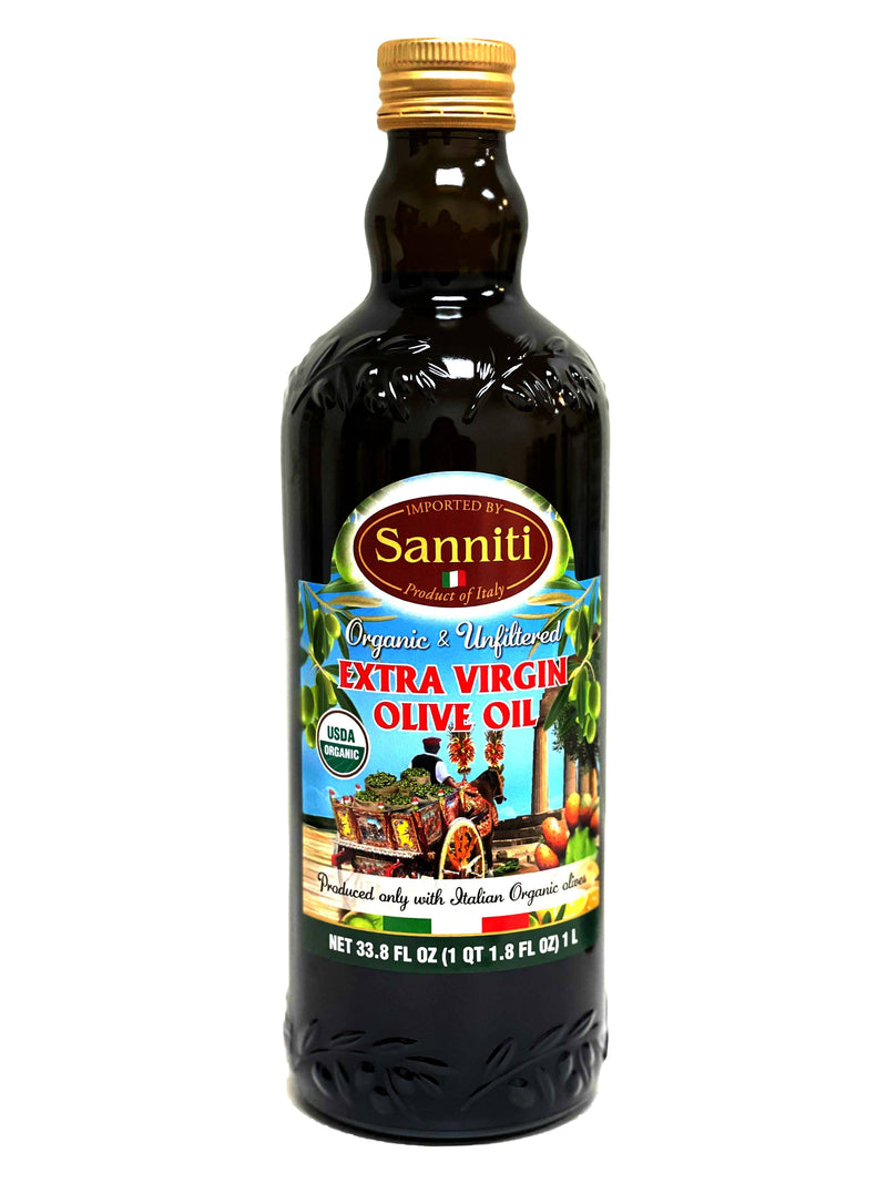 Sanniti Organic Unfiltered Extra Virgin Olive Oil, 1 Liter (33.8 oz) Oil & Vinegar Sanniti 