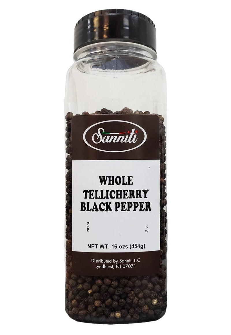 Sanniti Whole Tellicherry Black Pepper, 16 oz