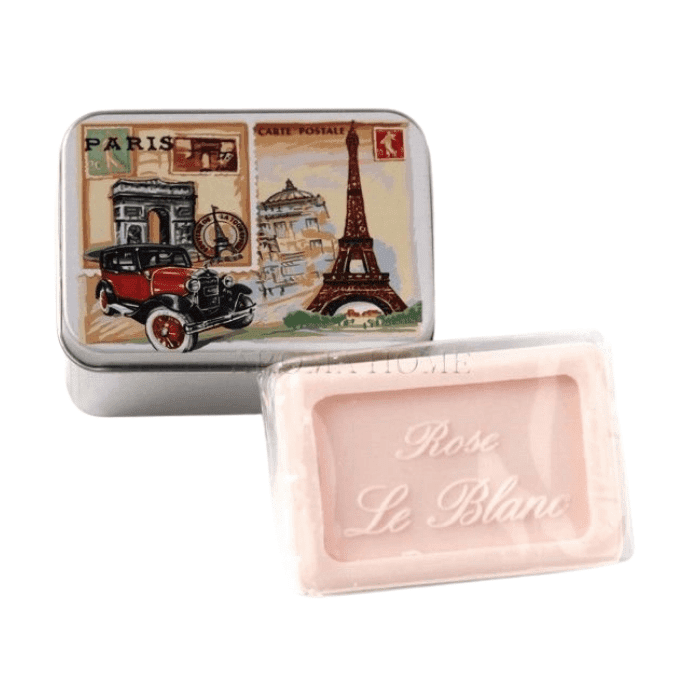 Savon LeBlanc Rose Soap in Paris Metal Tin, 3.5 oz Health & Beauty Savon LeBlanc 