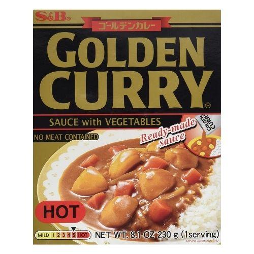 S&B Golden Curry Sauce with Vegetables Hot, 8.1 oz Pantry S&B 