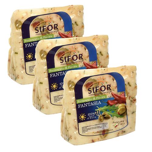 Sifor Pecorino Fantasia Fresco Wedge, 14.8 oz [Pack of 3] Cheese Sifor 