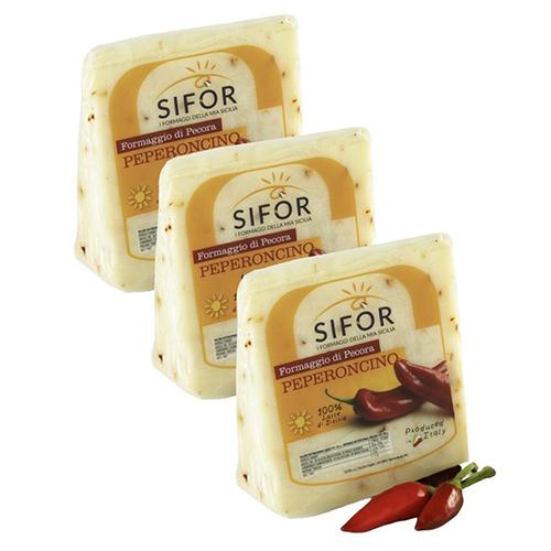 Sifor Pecorino Peperoncino Fresco Wedge, 14.8 oz [Pack of 3] Cheese Sifor 