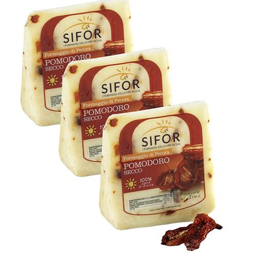 Sifor Pecorino Pomodoro Secco Cheese Wedge, 14 oz [Pack of 3] Cheese Sifor 