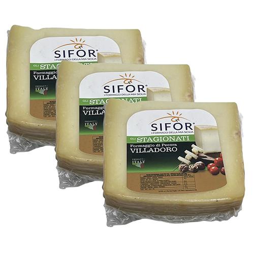 Sifor Pecorino Villa D’Oro Wedge, 15.9 oz [Pack of 3] Cheese Sifor 