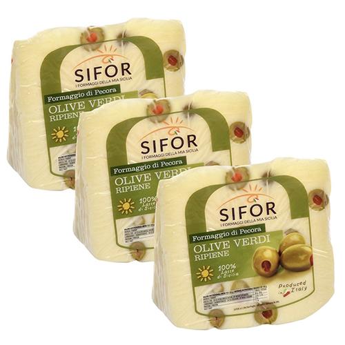 Sifor Pecorino with Olive Wedge, 14.8 oz [Pack of 3] Cheese Sifor 