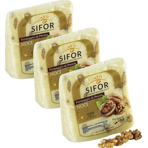 Sifor Pecorino with Walnuts Wedge, 14 oz [Pack of 3] Cheese Sifor 