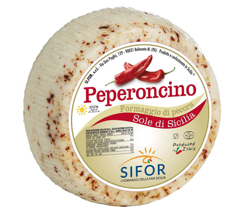 Sifor Peperoncino (Red Pepper) Pecorino Cheese, 6 lbs Cheese Sifor 
