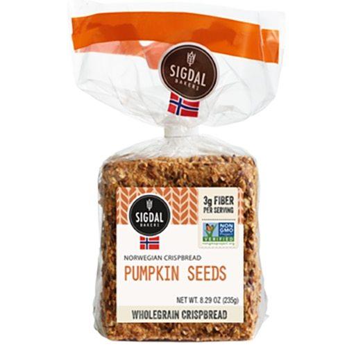 Sigdal Spelt & Pumpkin Wholegrain Crispbread Bag, 8.29 oz