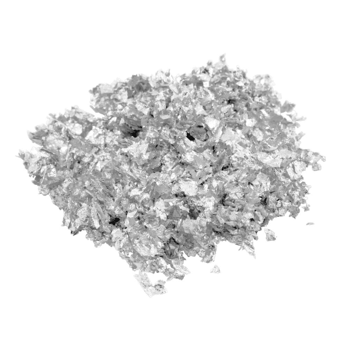 Silver Flakes Edible Silver Flakes for Decoration and Garnish, 100mg Pantry vendor-unknown 