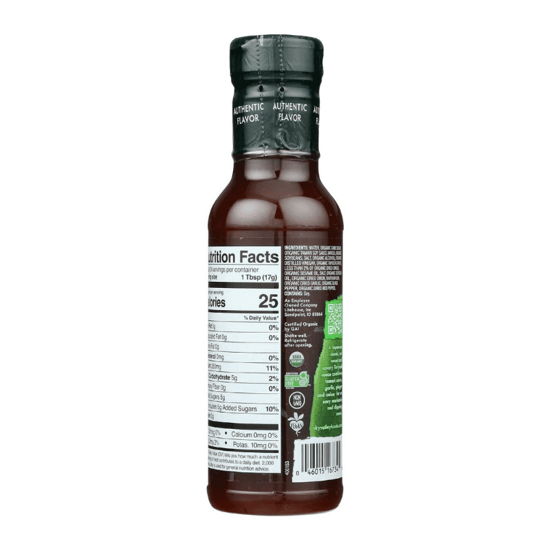 Sky Valley Organic Teriyaki Sauce, 14.5 oz Sauces & Condiments Sky Valley 