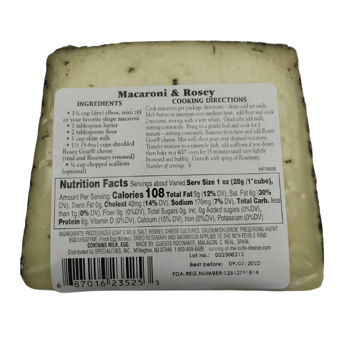 Solera Rosey Goat Cheese Wedge, 6 oz [Pack of 2] Cheese Solera 