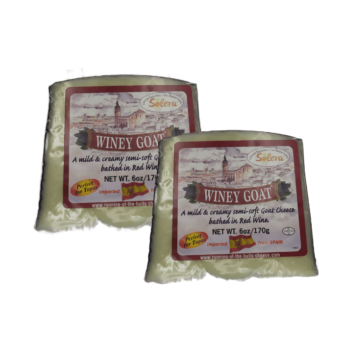 Solera Winey Goat Cheese Wedge, 6 oz [Pack of 2] Cheese Solera 