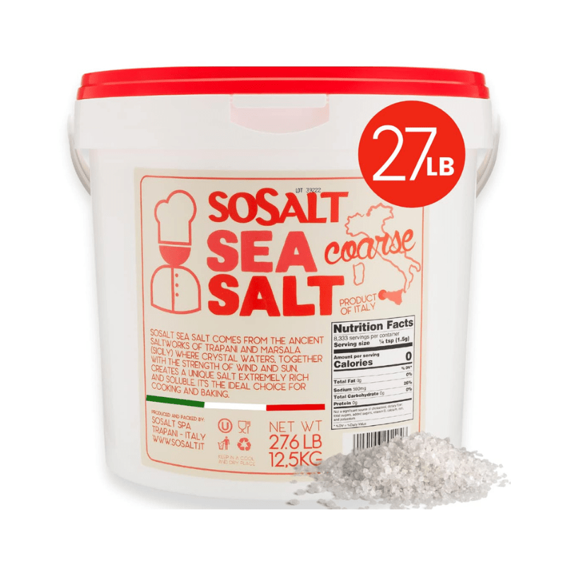 SoSalt Coarse Sea Salt, 27.6 Lbs | Supermarket Italy