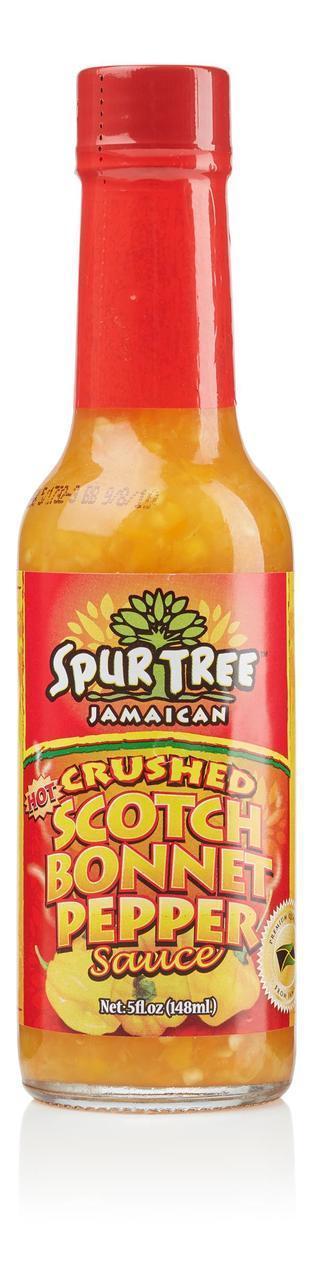Jamaican hot sauce made with Scotch Bonnet peppers.