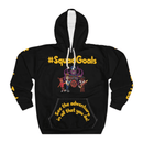 #SquadGoals Adventure Ted AOP Unisex Pullover Hoodie - Black