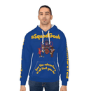 #SquadGoals Adventure Ted AOP Unisex Pullover Hoodie - Blue