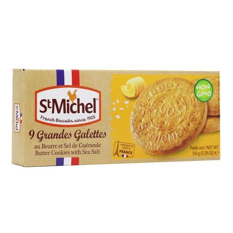 St Michel Grande Galettes French Butter Biscuits with Sea Salt, 5.3 oz