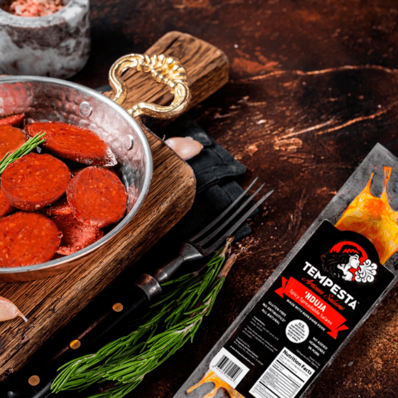 Tempesta Nduja Spreadable Spicy Salami 2 Pack, 4.5 oz Each [Refrigerate after Opening] Meats Tempesta 