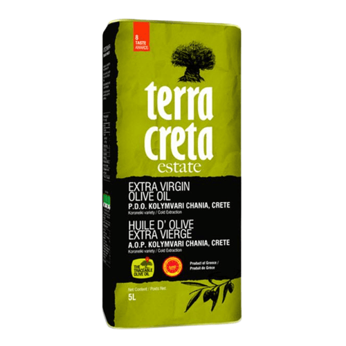 Terra Creta Estate Greek Pure 100% Cold Extracted Extra Virgin Olive Oil PDO, 5 Liter Oil & Vinegar Terra Creta 