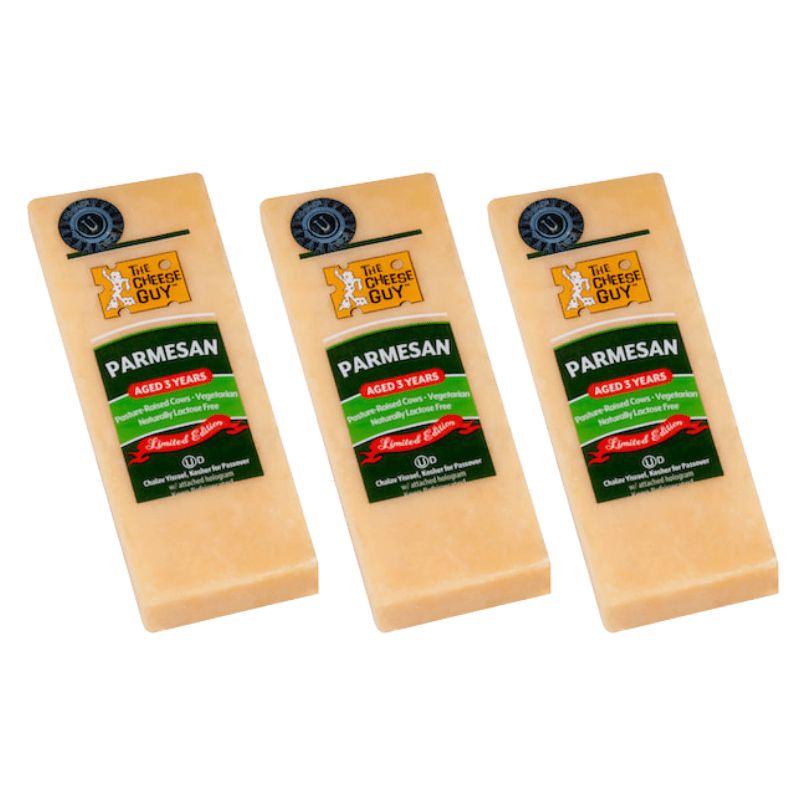 The Cheese Guy Kosher 3 Year Aged Parmesan Cheese, 6.4 oz [Pack of 3] Cheese The Cheese Guy 