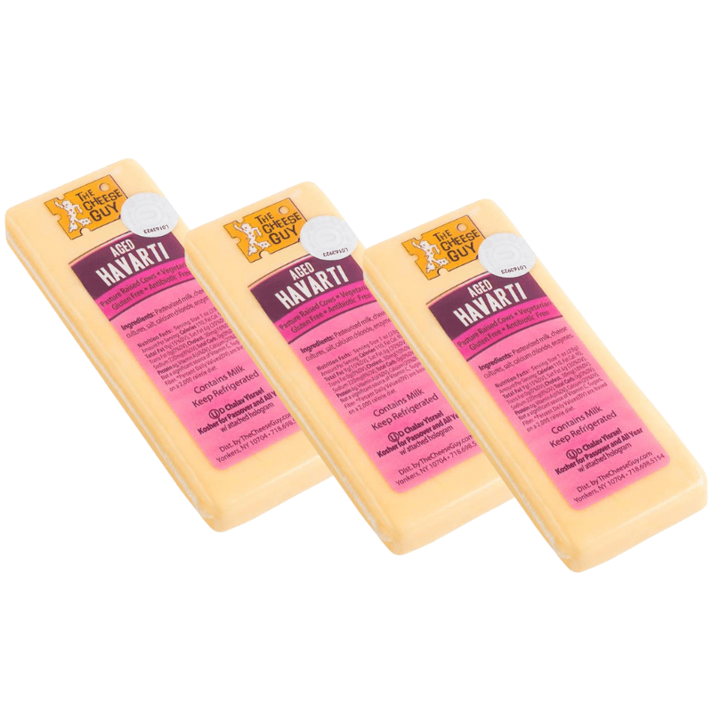 The Cheese Guy Kosher Aged Havarti Cheese, 6.4 oz [Pack of 3] Cheese The Cheese Guy 