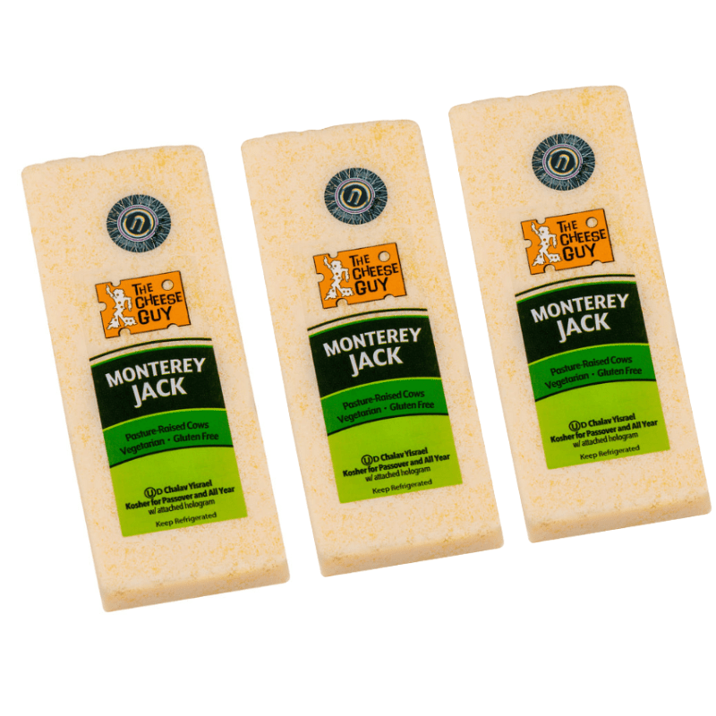 The Cheese Guy Kosher Monterey Jack Cheese, 6.4 oz [Pack of 3] Cheese The Cheese Guy 