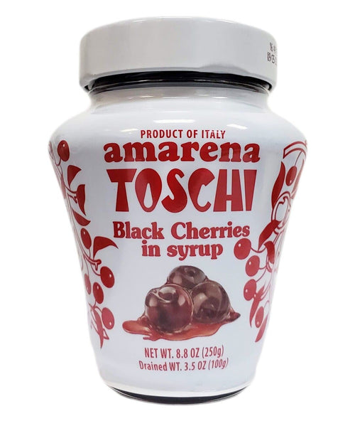 Toschi Amarena Black Cherries in Syrup, 8.8 oz