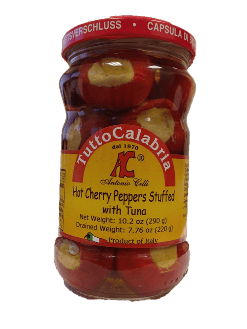 Tutto Calabria Hot Cherry Peppers Stuffed with Tuna - 10.2oz