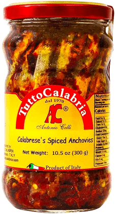Tutto Calabria Spicy Alici Calabresi Anchovies, 10.5 oz (300 g) Seafood Tutto Calabria 