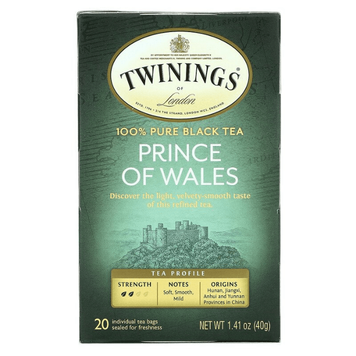 Twinings 100% Pure Black Tea Prince of Wales 20 Tea Bags, 1.41 oz Coffee & Beverages Twinings 