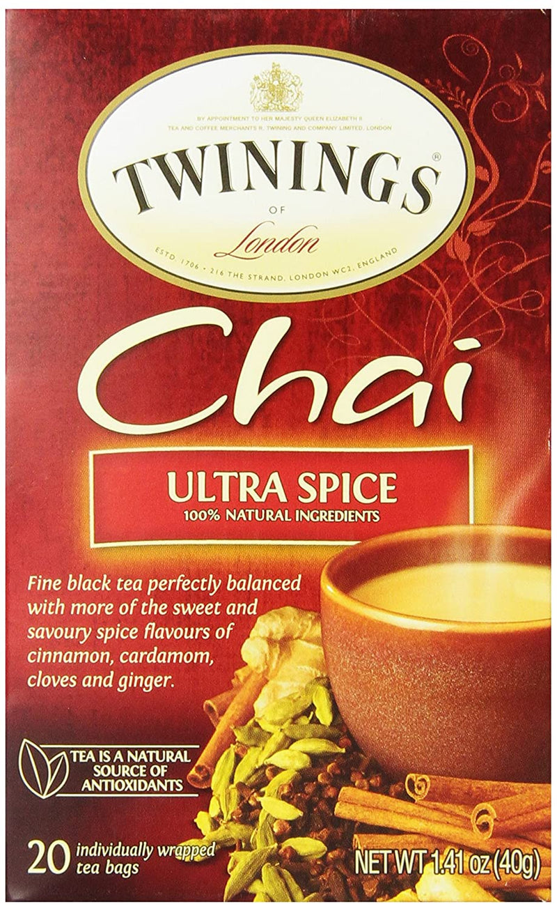 Twinings of London Ultra Spice Chai Tea Bags, 20 Count Coffee & Beverages Twinings 