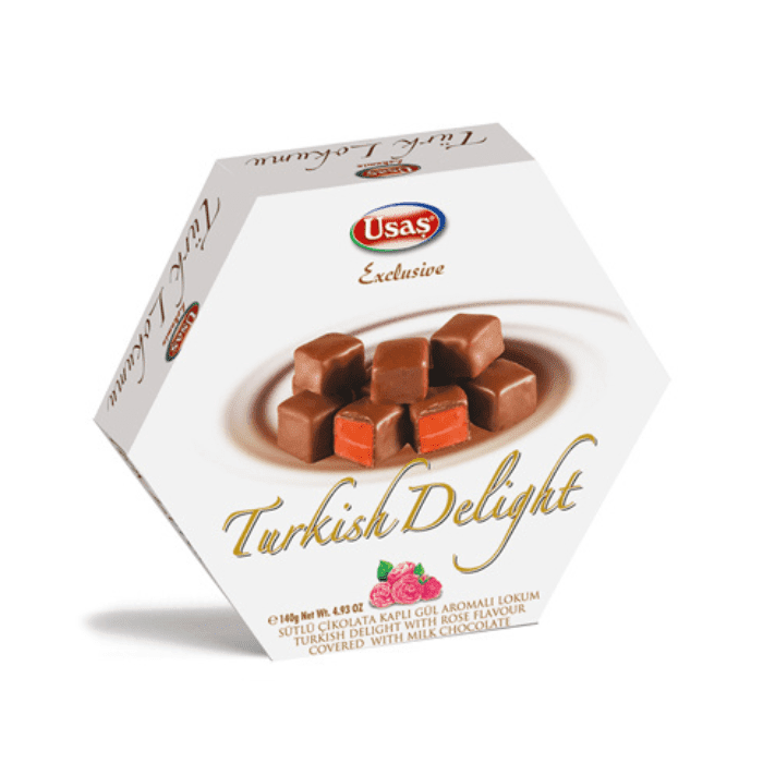 Usas Chocolate Covered Turkish Delight with Rose, 4.93 oz Sweets & Snacks Usas 