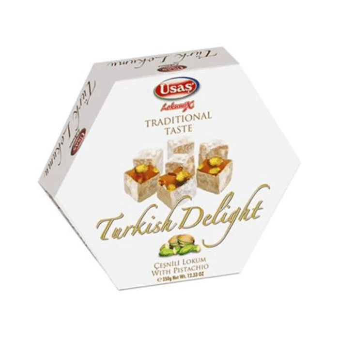Usas Turkish Delight with Hazelnut & Pistachio, 12.33 oz Sweets & Snacks Usas 