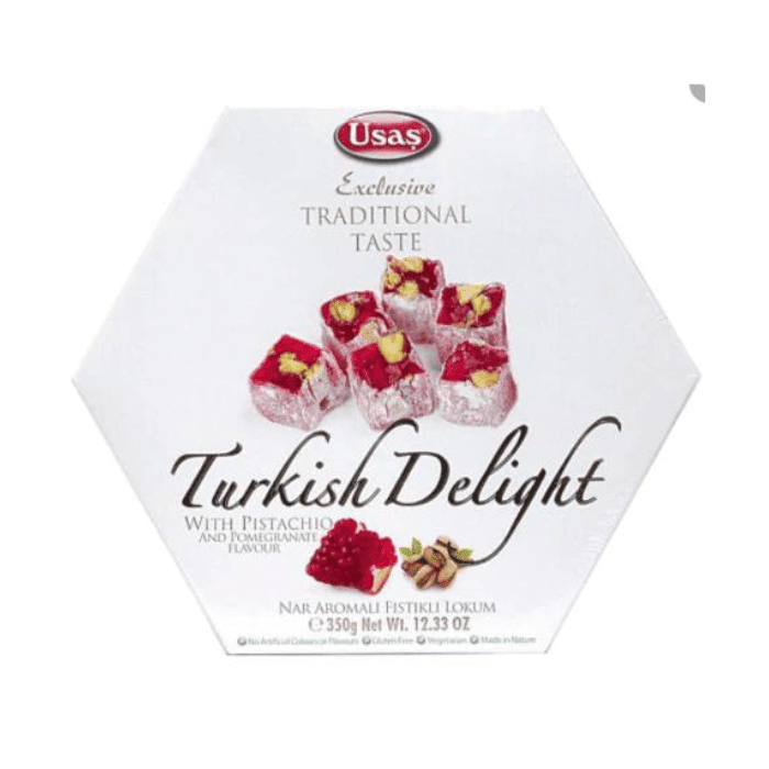 Usas Turkish Delight with Pomegranate & Pistachio, 12.33 oz Sweets & Snacks Usas 